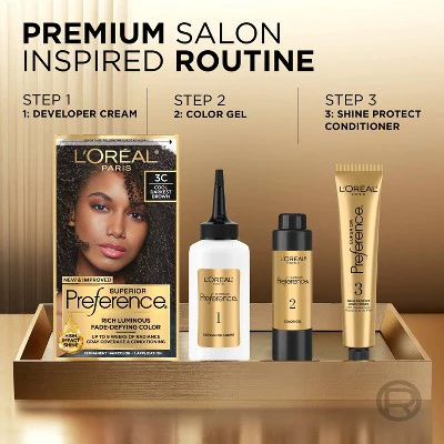 L'Oreal Paris Superior Preference Fade-Defying Color + Shine System 6.5 fl oz 6.5G Lightest Golden Brown 1 Kit - Imperfect Box - Image 3