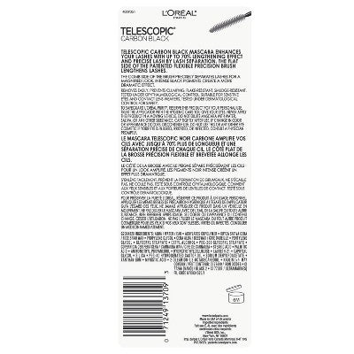 L'Oreal Paris Telescopic Original Lengthening Mascara 935 Carbon Black 0.27 fl oz - Imperfect Box - Image 10