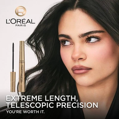 L'Oreal Paris Telescopic Original Lengthening Mascara 935 Carbon Black 0.27 fl oz - Imperfect Box - Image 3