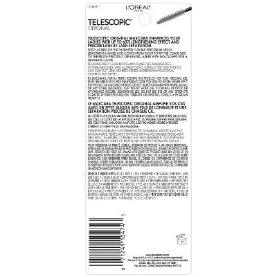L'Oreal Paris Telescopic Original Washable Mascara 910 Blackest Black 0.27 fl oz - Imperfect Box - Image 11