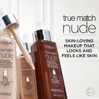 L'Oreal Paris True Match Hyaluronic Tinted Serum Skincare Hybrid 5-6 Medium-Tan 1 fl oz - New - Image 6