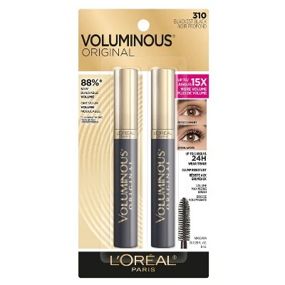 L'Oreal Paris Voluminous Original Mascara Blackest Black 2pc/0.56 fl oz - Imperfect Box - Image 9