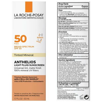 La Roche Posay Anthelios Tinted Ultra-Light Fluid Mineral Face Sunscreen SPF 50 1.7 fl oz - Imperfect Box - Image 7