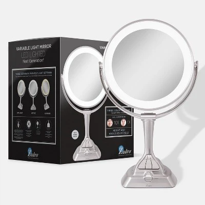 LED Variable Lighted Vanity Mirror Zadro: 10x Magnifying - Imperfect Box - Image 6