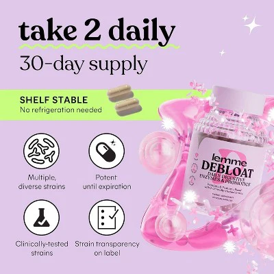 Lemme Debloat Daily Digestive Capsules 60ct - New - Image 6