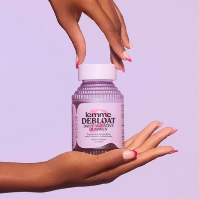 Lemme Debloat Pre + Probiotic Gummies Bloat Support & Digestion Blackberry Flavor 60ct - New - Image 2