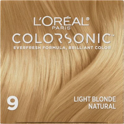 L'Oreal Paris Colorsonic Permanent Hair Color Cartridge Light Blonde Natural 9 - Missing /box - Image 3