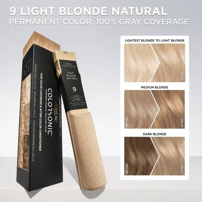 L'Oreal Paris Colorsonic Permanent Hair Color Cartridge Light Blonde Natural 9 - Missing /box - Image 4