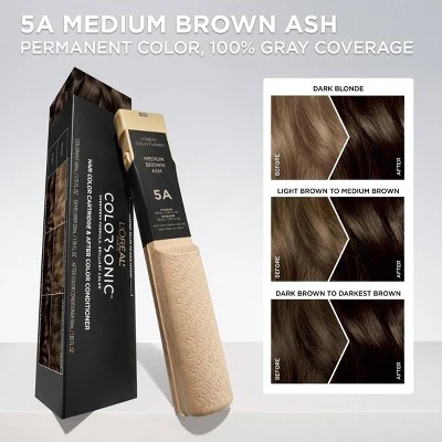 L'Oreal Paris Colorsonic Permanent Hair Color Cartridge Medium Brown Ash 5A - Missing Box - Image 3