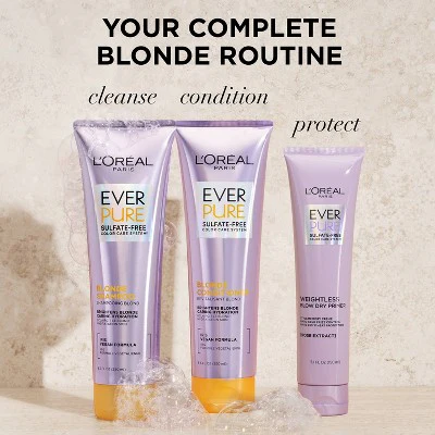 L'Oreal Paris EverPure Sulfate Free Blonde Shampoo 8.5 fl oz - Imperfect Container - Image 7