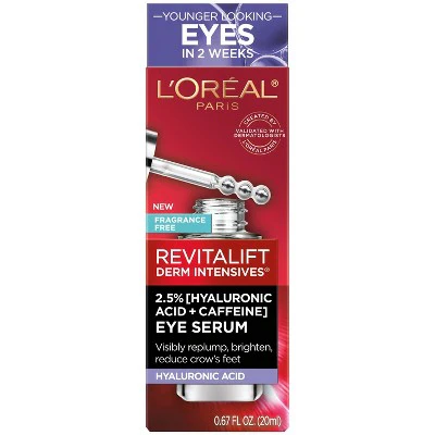 L'Oreal Paris Revitalift Derm Intensives Hyaluronic Acid+Caffeine 0.67 fl oz - Imperfect Box - Image 2