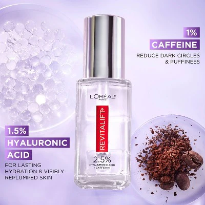 L'Oreal Paris Revitalift Derm Intensives Hyaluronic Acid+Caffeine 0.67 fl oz - Imperfect Box - Image 4