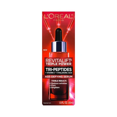 L'Oreal Paris Revitalift Triple Power 3% Peptides Serum 1 fl oz - Missing Box - Image 2