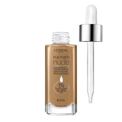 L'Oreal Paris True Match Hyaluronic Tinted Serum Makeup Skincare Hybrid 6-7 Tan 1 fl oz - Imperfect Box