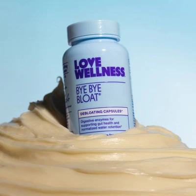 Love Wellness Bye Bye Bloat for Fast Bloating Relief 60ct - Imperfect Container - Image 2