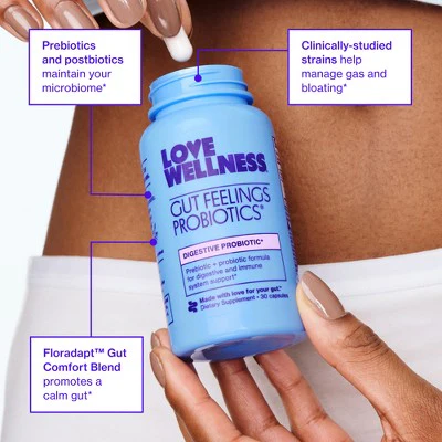 Love Wellness Gut Feelings Probiotics for a Healthy Gut & Immunity 30ct - Imperfect Container - Image 4
