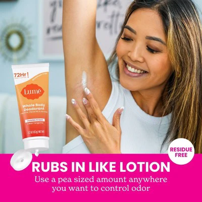 Lume Whole Body Women's Invisible Cream Tube Deodorant Clean Tangerine Scent 2.2oz - New - Image 9