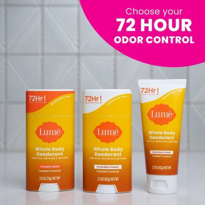 Lume Whole Body Women's Smooth Solid Deodorant Toasted Coconut Scent 2.6oz - New - Image 9