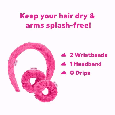 MakeUp Eraser Drip Eraser Head Band/Wrist Guards 3ct - New - Image 3