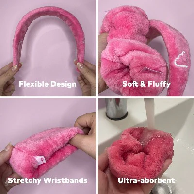 MakeUp Eraser Drip Eraser Head Band/Wrist Guards 3ct - New - Image 5