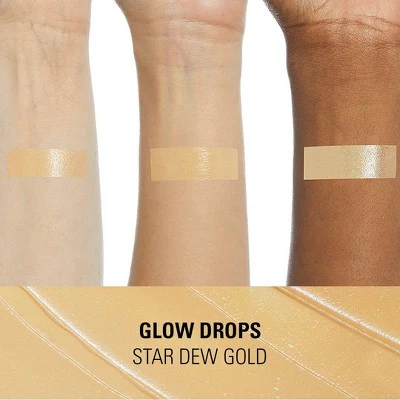 Makeup Revolution Bright Light Glow Highlighting Drops Golden Star Dew 0.77 fl oz - New - Image 7