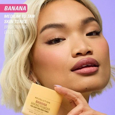 Makeup Revolution Loose Baking Powder Banana 1.05oz - Imperfect Container - Image 4