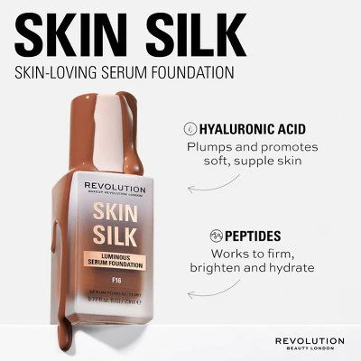 Makeup Revolution Skin Silk Serum Foundation F8.2N 0.77 fl oz - New - Image 5