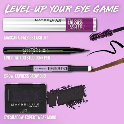 Maybelline Falsies Lash Lift Volumizing and Lengthening Mascara Blackest Black 0.32 fl oz - New - Image 5