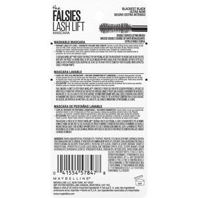 Maybelline Falsies Lash Lift Volumizing and Lengthening Mascara Blackest Black 0.32 fl oz - New - Image 6