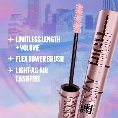 Maybelline Lash Sensational Sky High Lengthening Mascara 802 Waterproof Very Black 0.24 fl - Imperfect Box oz - Image 4