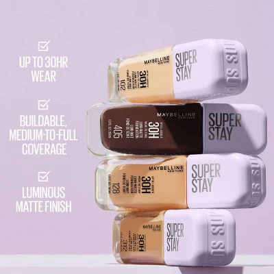 Maybelline Super Stay 30HR Wear Lumi-Matte Liquid Foundation 220 1 fl oz - Imperfect Container - Image 6