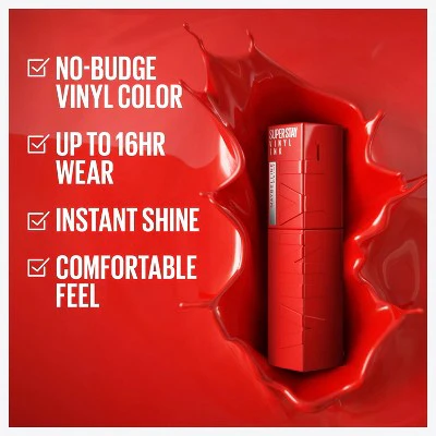 Maybelline Super Stay Vinyl Ink Liquid Lipstick 50 Wicked 0.14 fl oz - New - Image 4