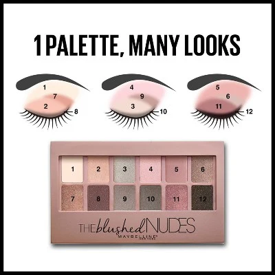 Maybelline The Blushed Nudes Eye Shadow Palette 06 0.34oz - Imperfect Box - Image 4