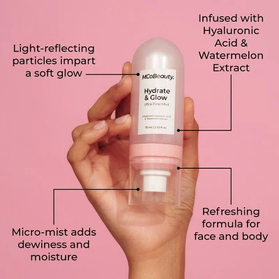 MCoBeauty Hydrate & Glow Ultra Fine Mist 2.53oz - Missing Box - Image 5