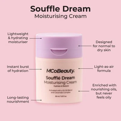 MCoBeauty Souffle Dream Moisturizing Cream 1.01fl oz - Imperfect Box - Image 4