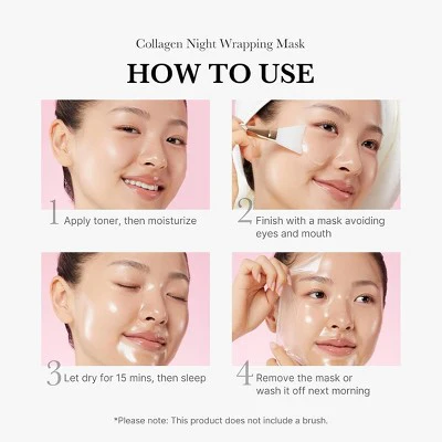 medicube Collagen Night Wrapping Face Mask Korean Skincare 2.53 fl oz - Imperfect Box - Image 5