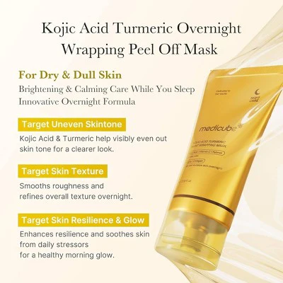 medicube Kojic Acid Turmeric Night Wrapping Face Mask Korean Skincare 2.53 fl oz - Imperfect Box - Image 3