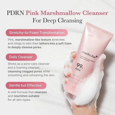 medicube PDRN Pink Niacinamide Whip Cleanser Korean Skincare 4.23oz - Missing Box - Image 4