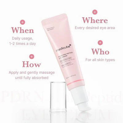 medicube PDRN Pink Peptide Eye Serum Korean Skincare 30ml - Imperfect Box - Image 7