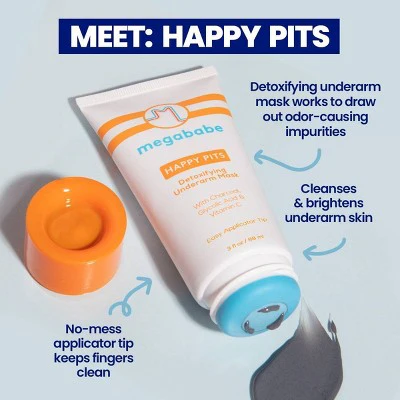 Megababe Happy Pits Detoxifying Underarm Mask 3 fl oz - New - Image 2