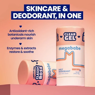 Megababe Rosy Pits Daily Solid Deodorant 2.6oz - New - Image 3