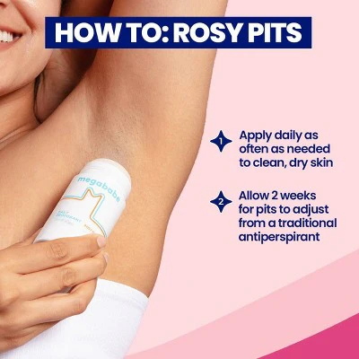 Megababe Rosy Pits Daily Solid Deodorant 2.6oz - New - Image 5