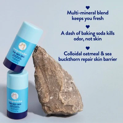 Megababe The Geo Deo Multi-Mineral Daily Solid Deodorant 2.6oz - New - Image 4