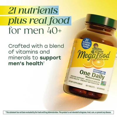MegaFood Mens Multivitamin 40+ Immune Support 30ct - New - Image 4