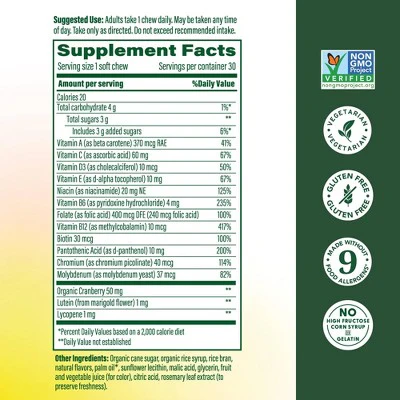 MegaFood Womens Multivitamin Mixed Berry Soft Chew 30ct - New - Image 3