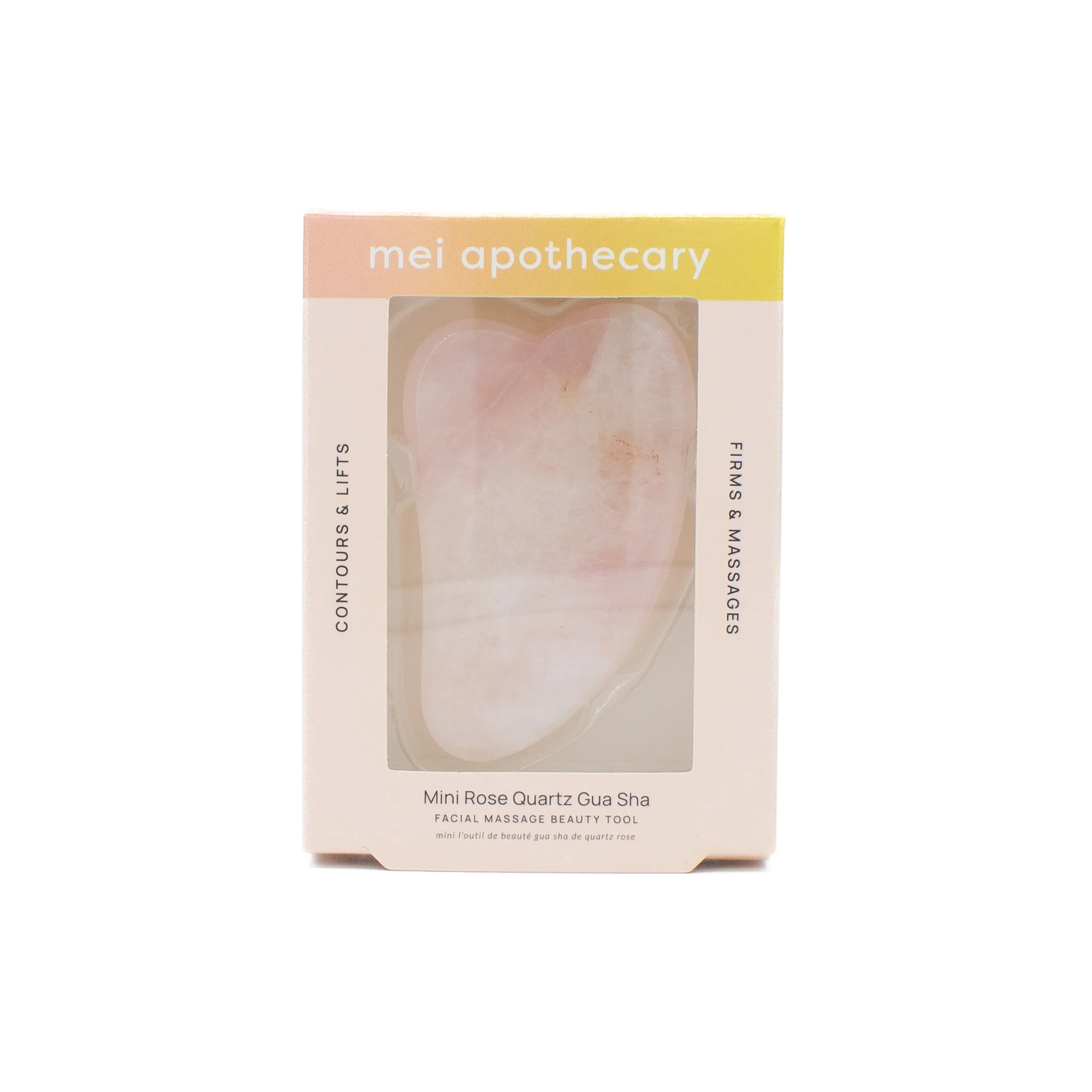 Mei Apothecary Mini Rose Quartz Gua Sha Tool - New
