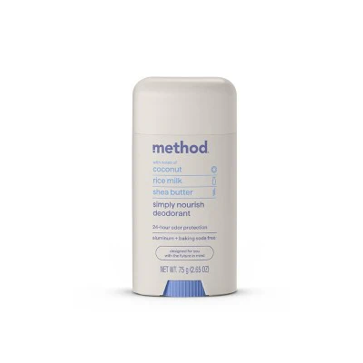 Method Solid Deodorant Simply Nourish Aluminum-Free 2.65oz - New