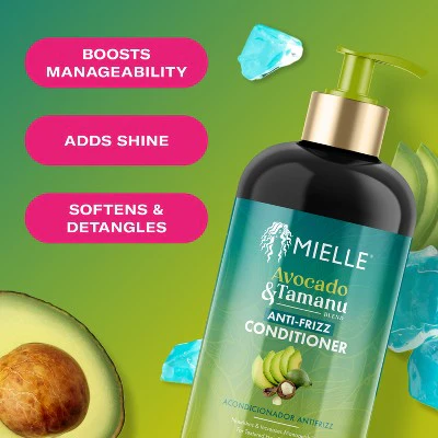 Mielle Organics Avocado & Tamanu Anti-Frizz Conditioner 12 fl oz - New - Image 3