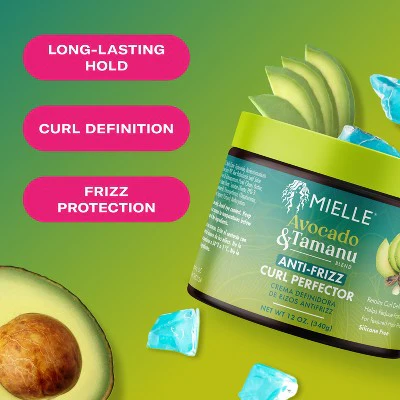Mielle Organics Avocado & Tamanu Anti-Frizz Curl Perfector 12oz - New - Image 3