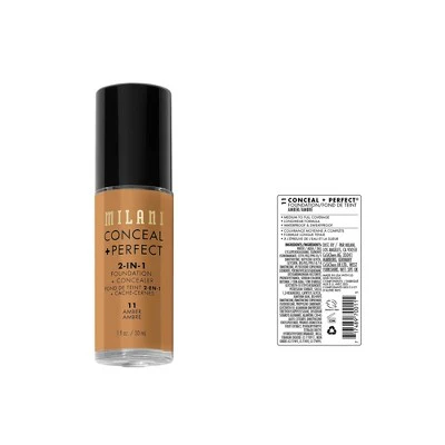 Milani Conceal + Perfect 2-in-1 Foundation + Concealer Amber 11 1 fl oz - Imperfect Container - Image 3